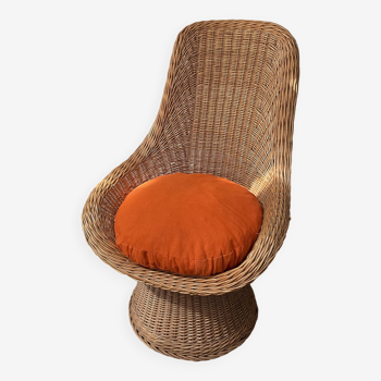 Fauteuil au dossier haut des années 1960-70