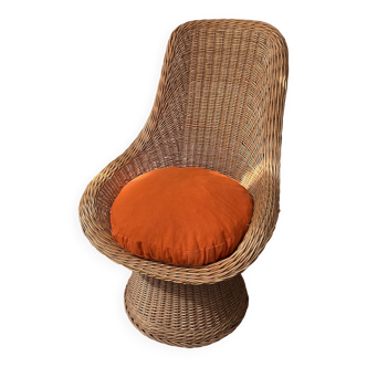 Fauteuil au dossier haut des années 1960-70