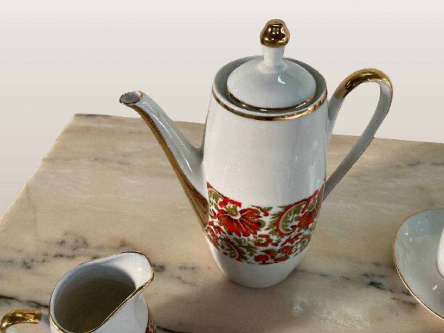 Porcelana coffee game, years 60. Game of 7