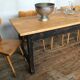 Ancienne table de ferme 2m23 , début 20ème sapin bistrot campagne