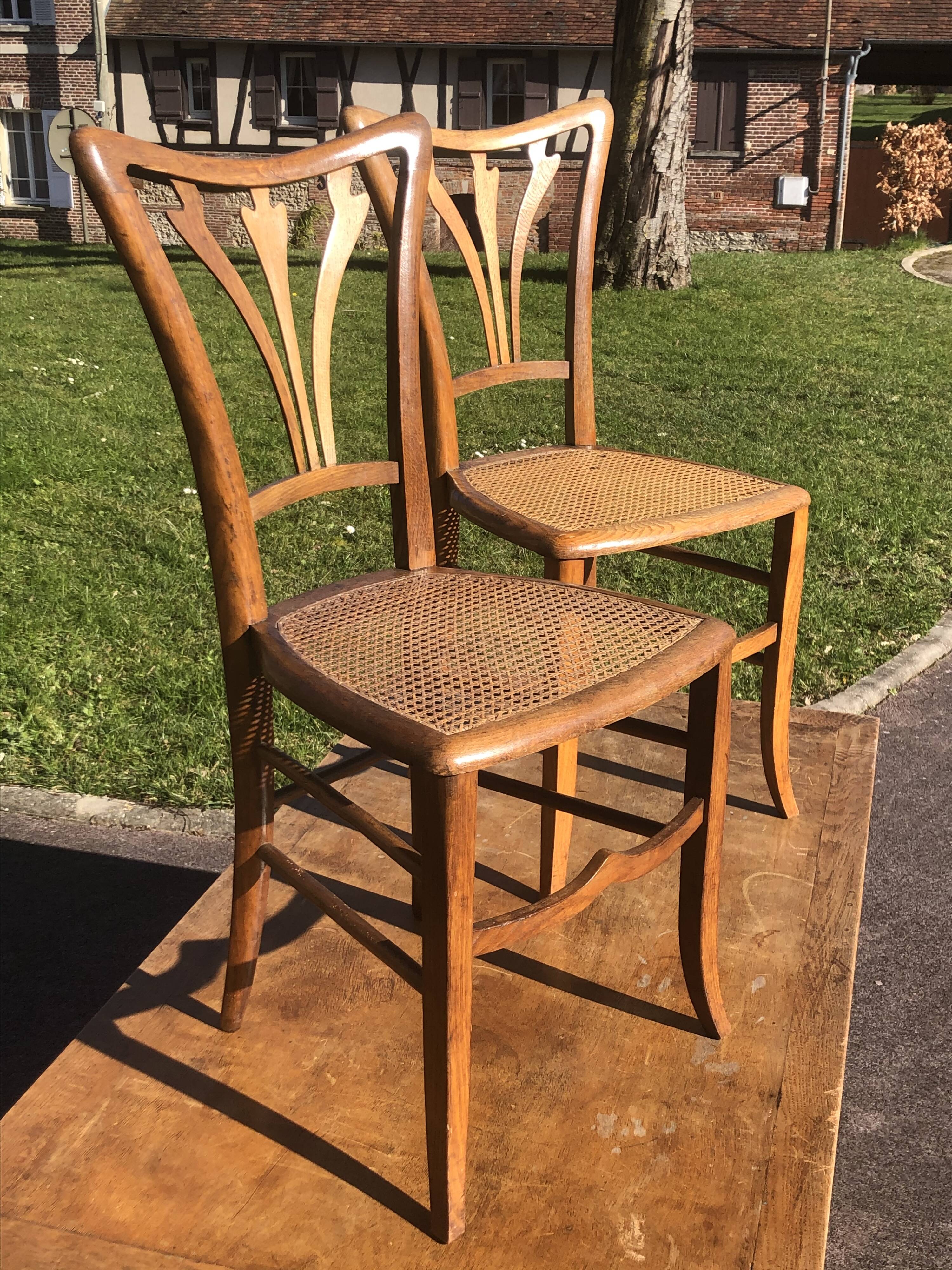 Pair of canning chairs.  new art
