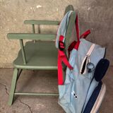 Fauteuil enfant design vintage vert