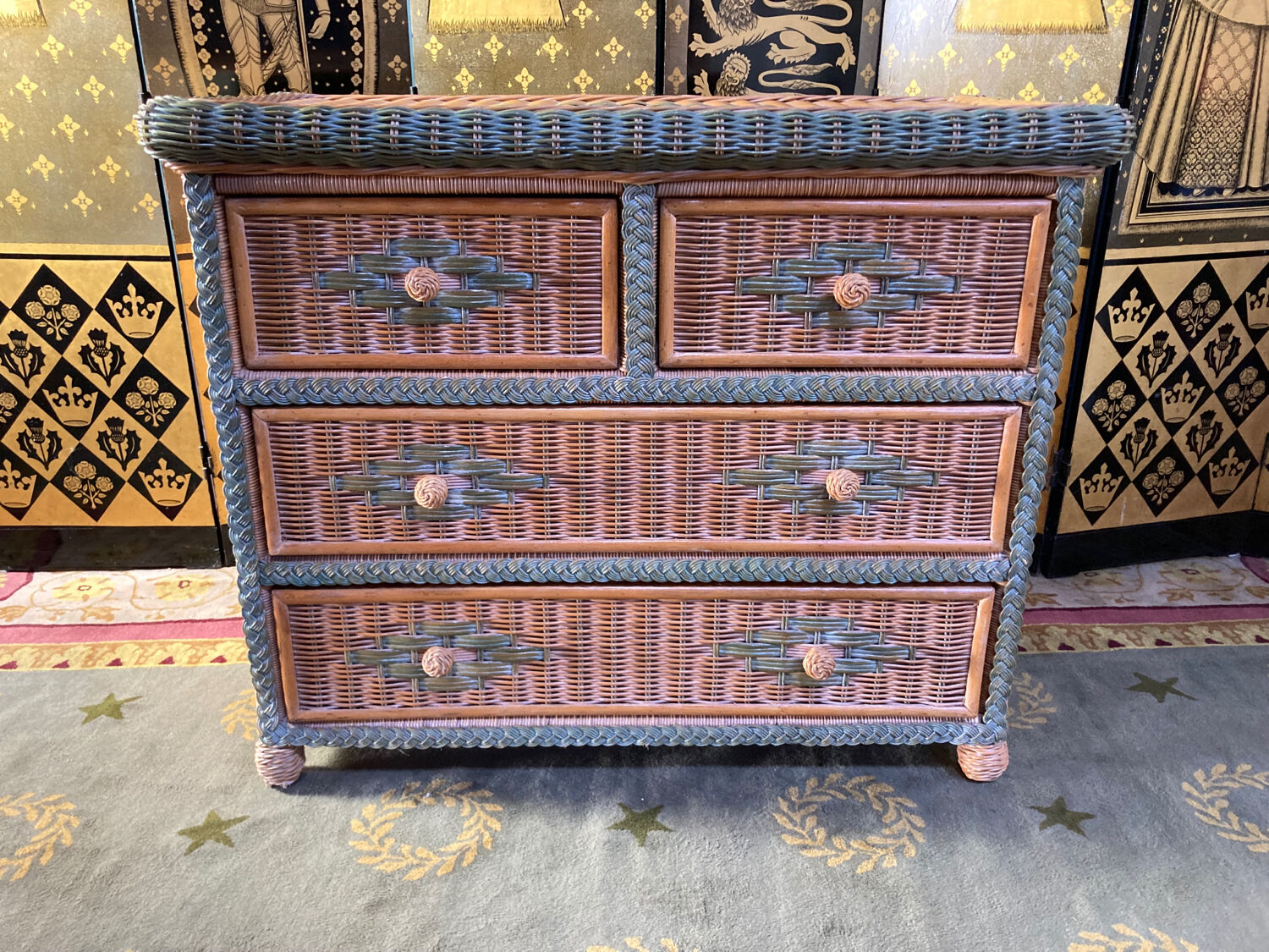 Rattan chest of drawers