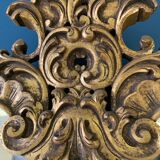 Golden console set and baroque mirror