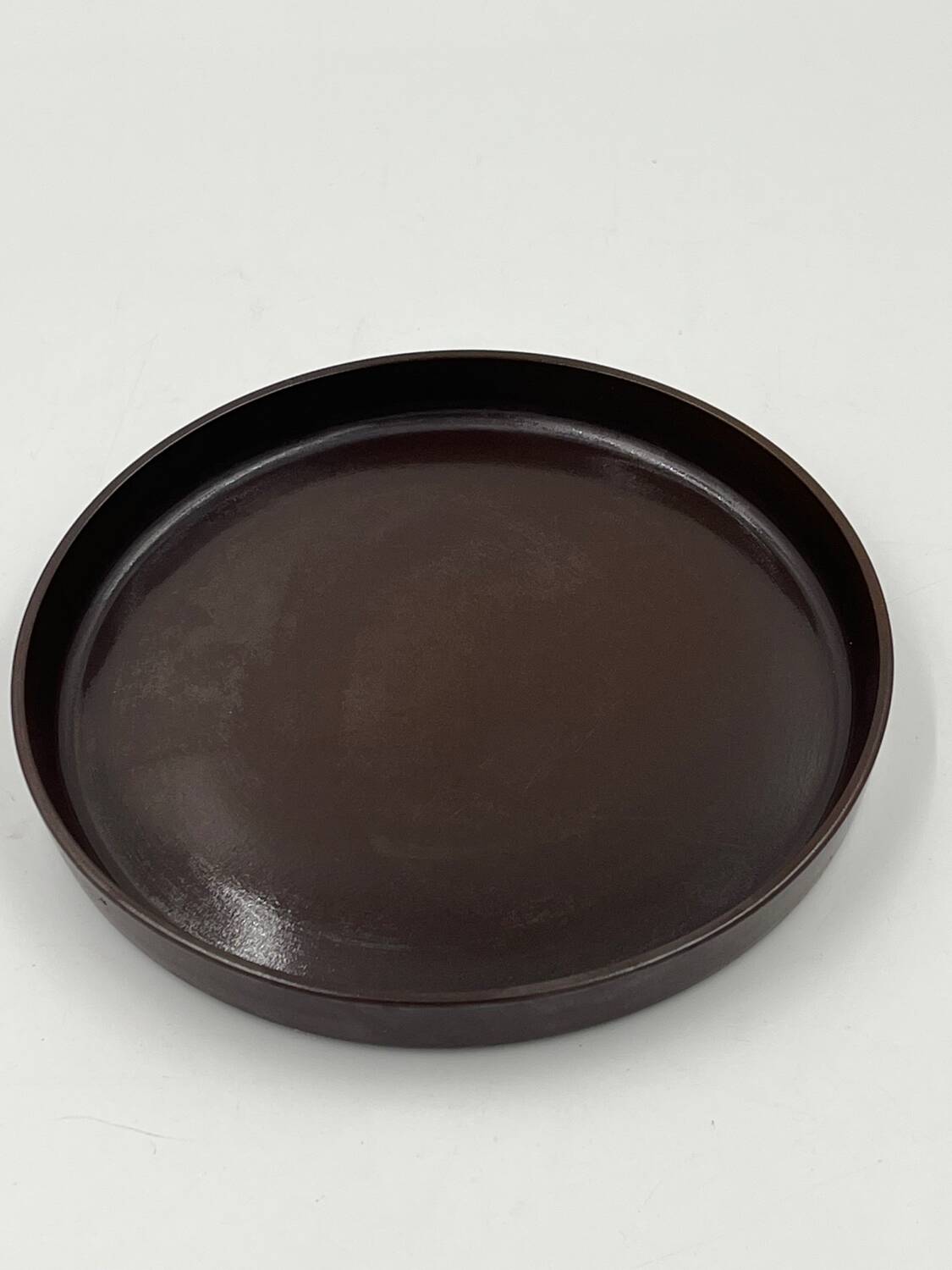 Brown ceramic tray