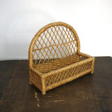 Rattan wall shelf