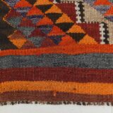 Colorful Multicolor Tribal Kilim Runner Rug, 82x295Cm
