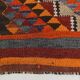Colorful Multicolor Tribal Kilim Runner Rug, 82x295Cm