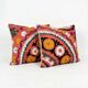 Set of 2 vintage embroidered cushion covers 51x58 cm