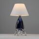 Lampe de table en verre art bleu et cristal — Suède, vers 1955-1965