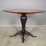 Round mahogany table , 1950