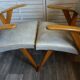 Pair of armchairs feet compass from the years 60