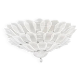 Huge Contemporary Imperial Sanded “Petals” Murano Glass Flush Mount by Simo