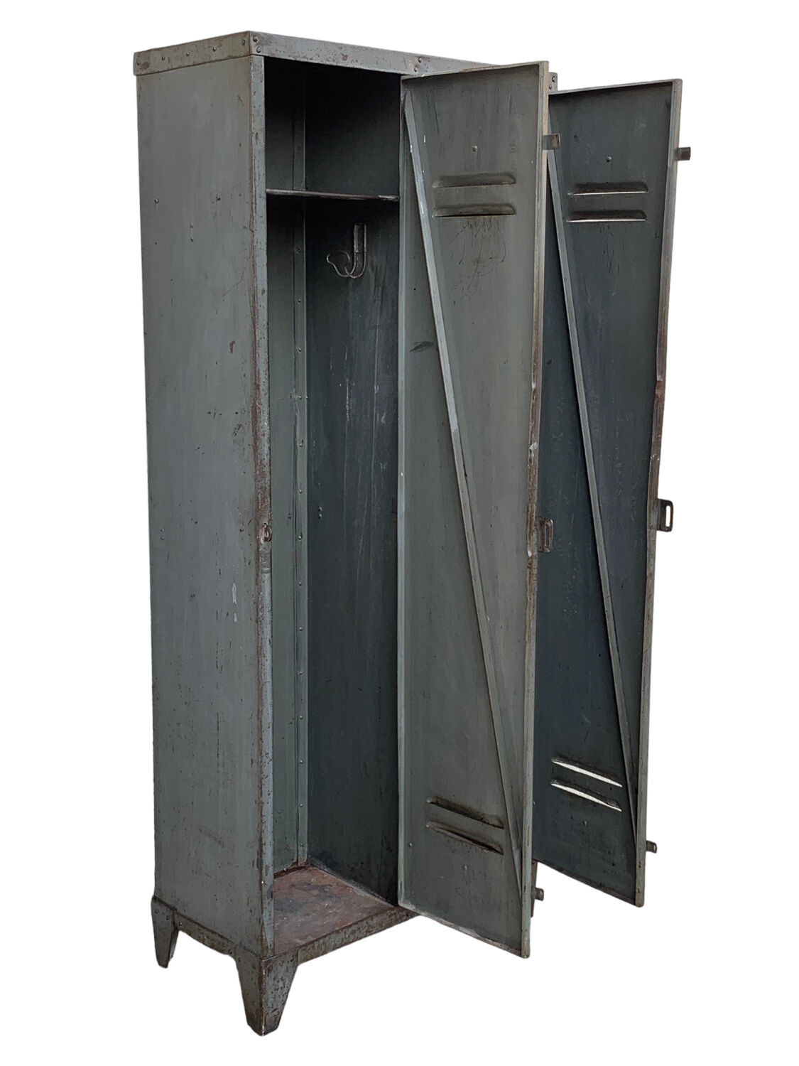 1940s industrial workshop locker room