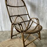 Fauteuil rotin vintage