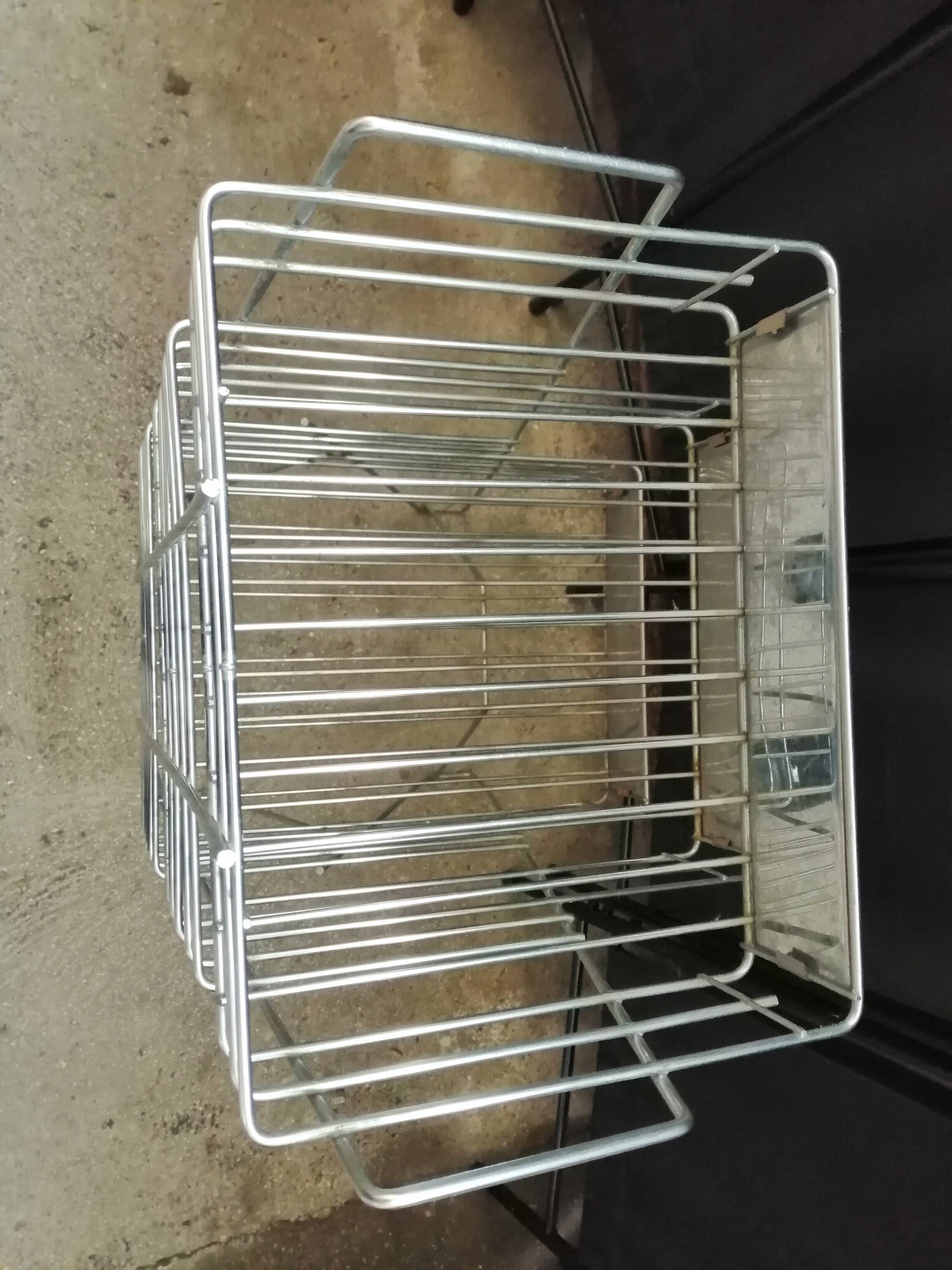 Vintage old shelf store wire basket industrial design 70s