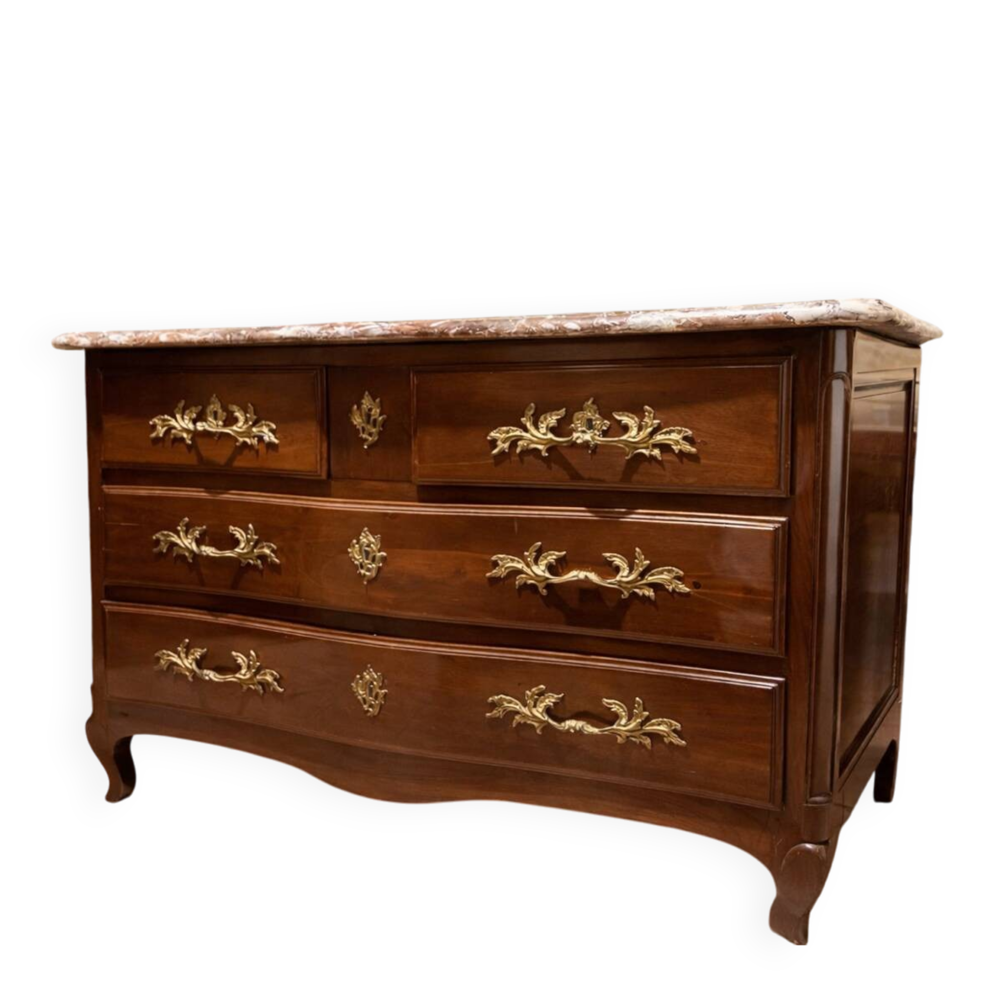 Solid mahogany chest of drawers – Louis XVI Transition style