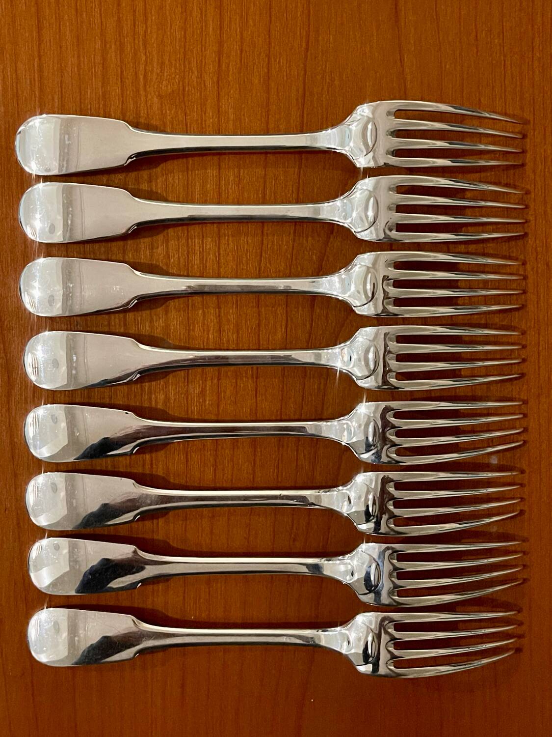 8 fourchettes 20,5 cm christofle cluny vieux paris très bon état