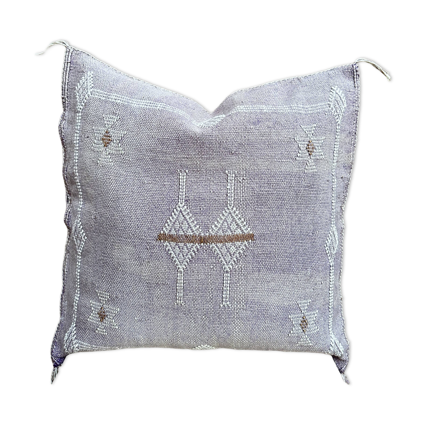 Cactus silk cushion cover: Handwoven Moroccan cushion 48x48cm