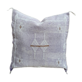 Housse de coussin en soie cactus : Coussin marocain tissé à la main 48x48cm