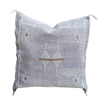 Cactus silk cushion cover: Handwoven Moroccan cushion 48x48cm