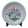 Plate with hand-painted flower bouquet on light blue background 25cm