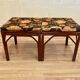 BANC OU DUO DE TABOURETS ROTIN 1950.