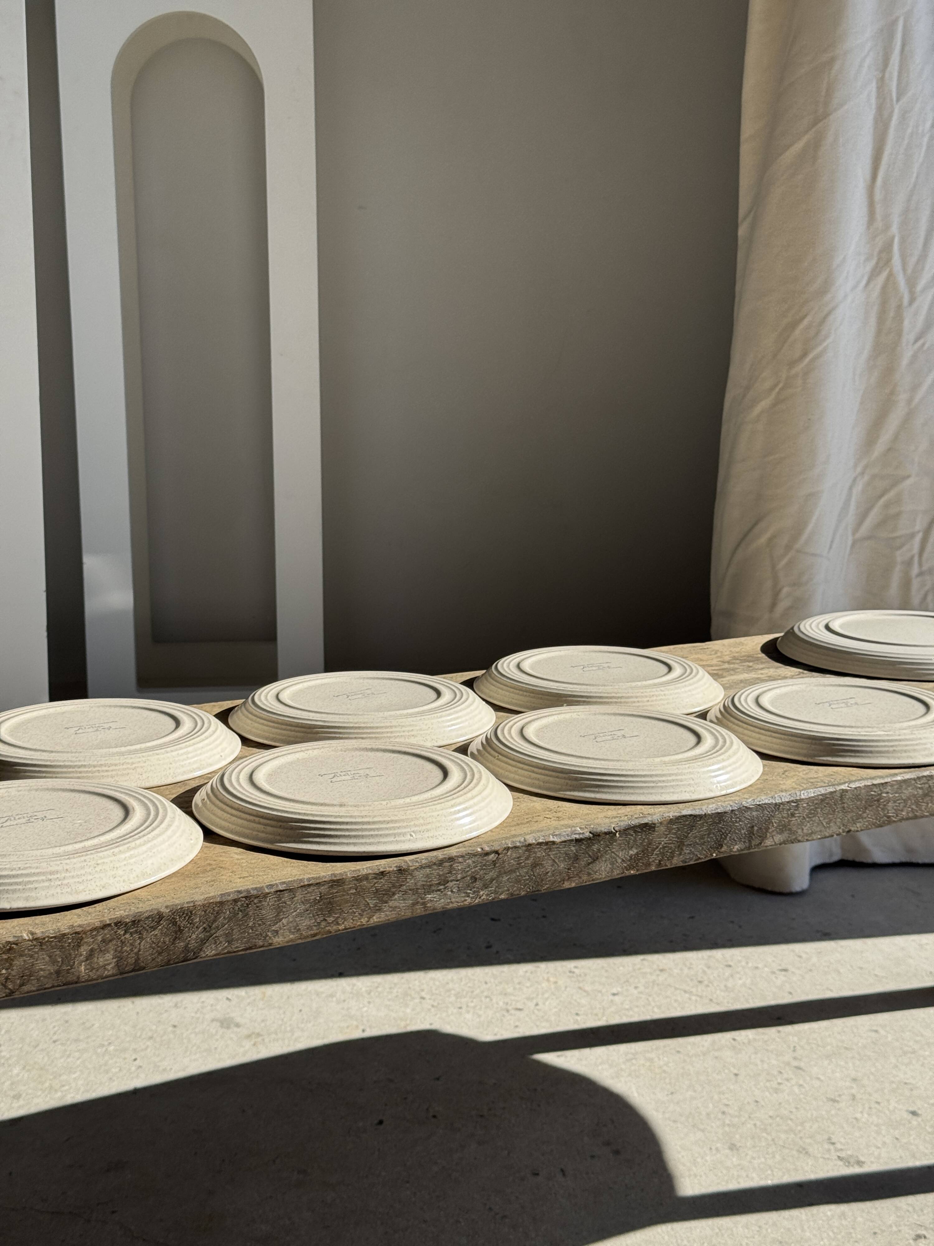 Lunéville table service Art Workshop 8 plates and 2 serving dishes