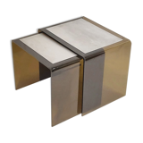 2 vintage pull-out tables 1970