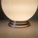 Vintage opaline and aluminium ceiling light from the 1950s.