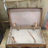 Lot of leather suitcases