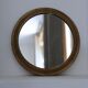 Antique round brass mirror