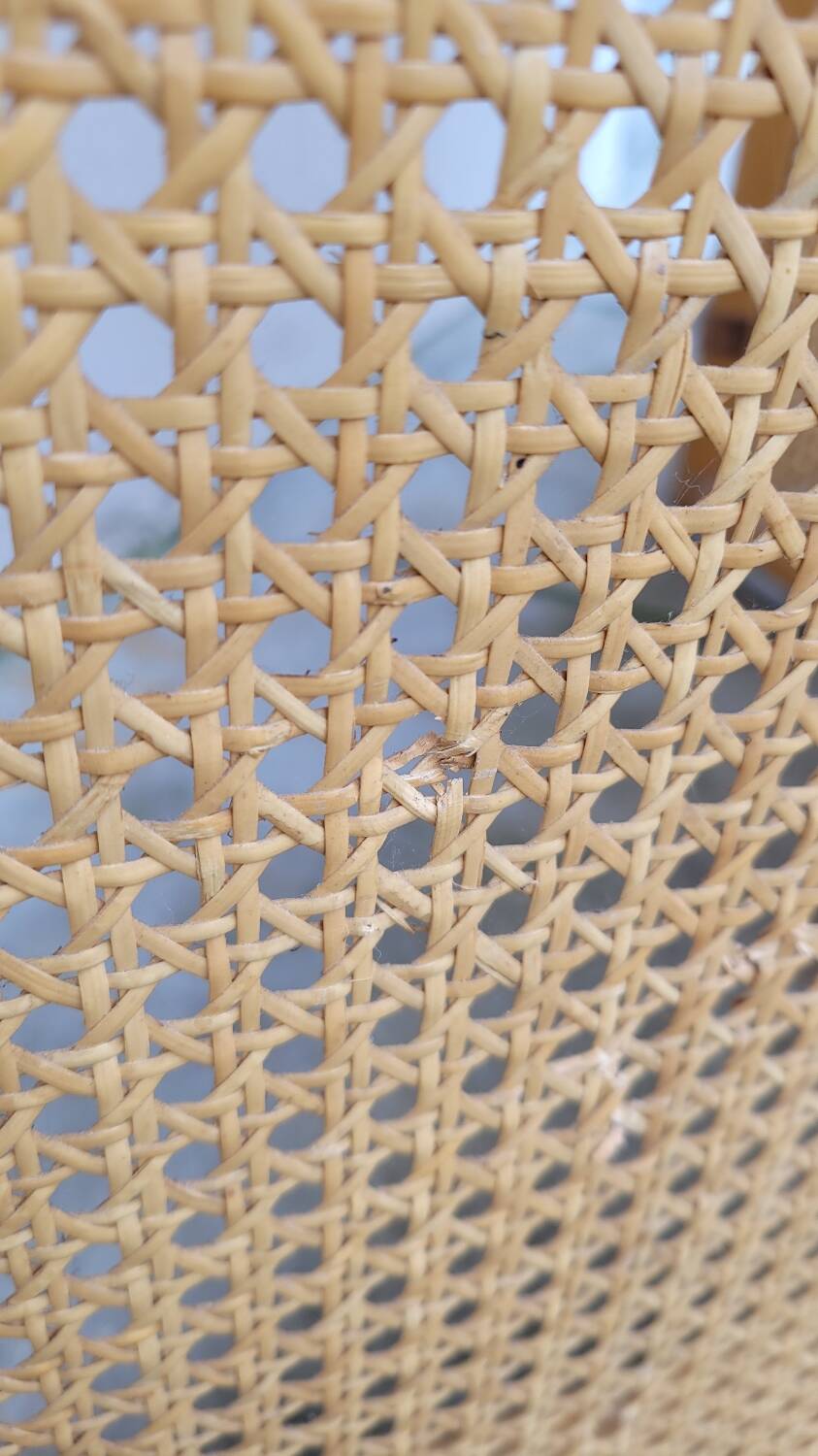 Vintage wicker claustra screen - 1950s