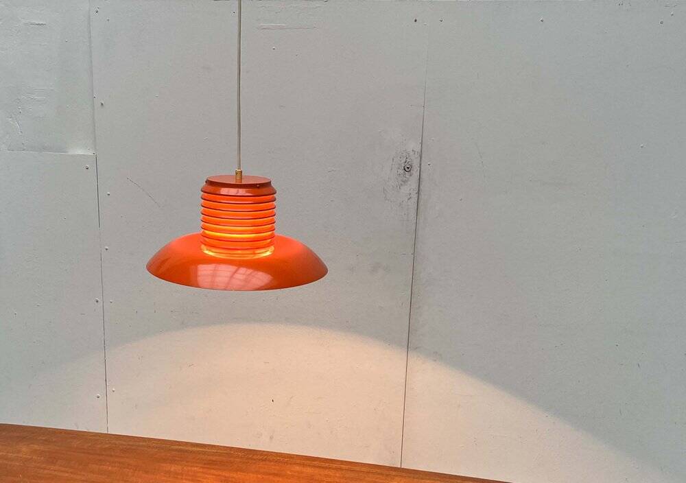 Mid-Century Modern German Space Age Orange Pendant Lamp, 1960s