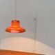 Mid-Century Modern German Space Age Orange Pendant Lamp, 1960s