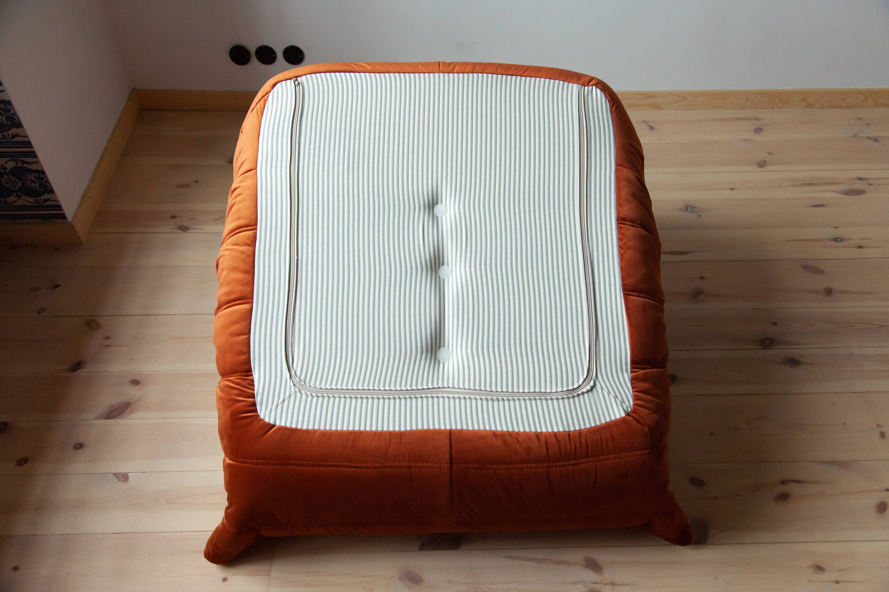 3-seater sofa, armchair and ottoman Togo model designed by Michel Ducaroy 1973