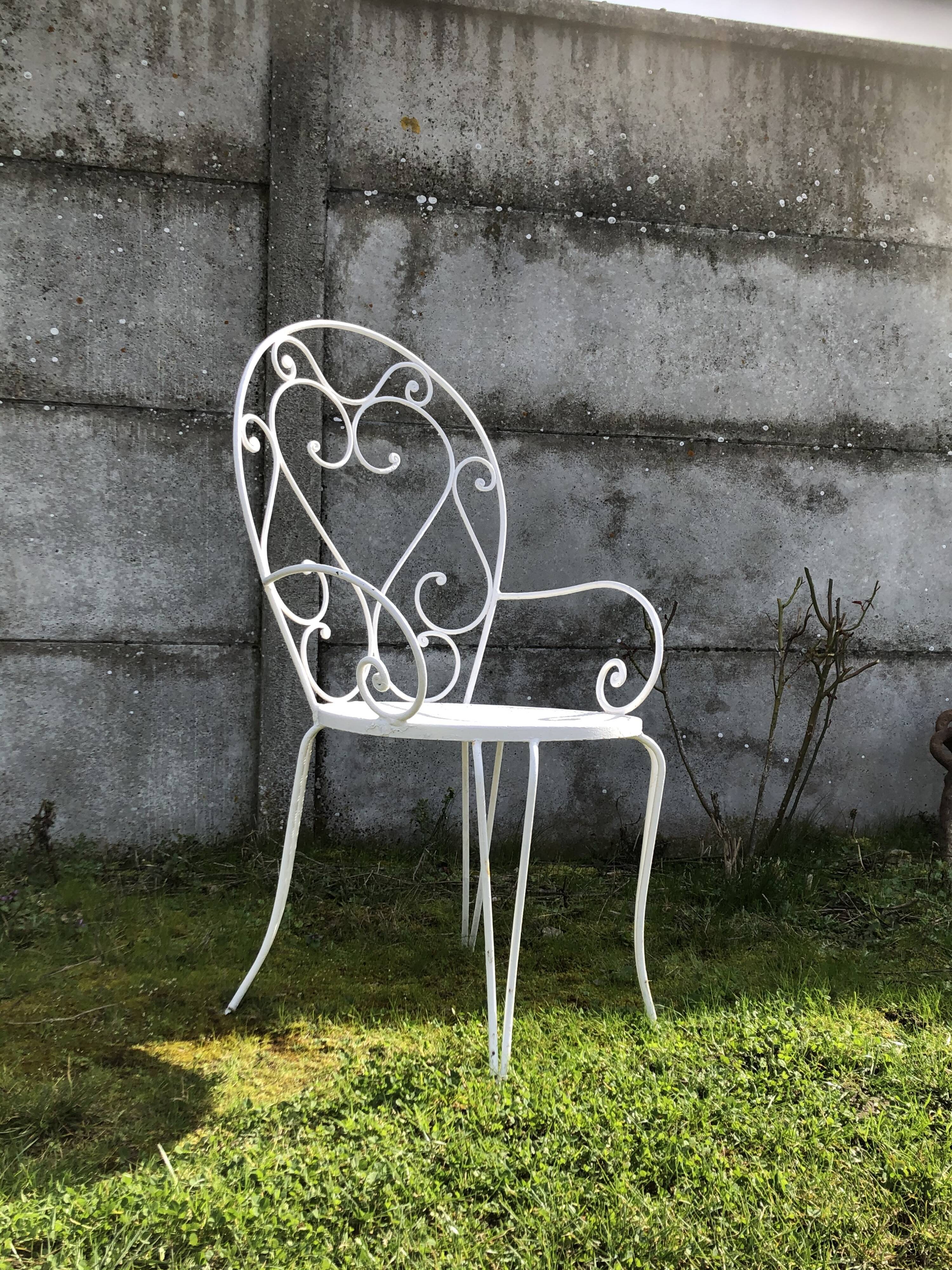 Fauteuil en fer forgé 1900