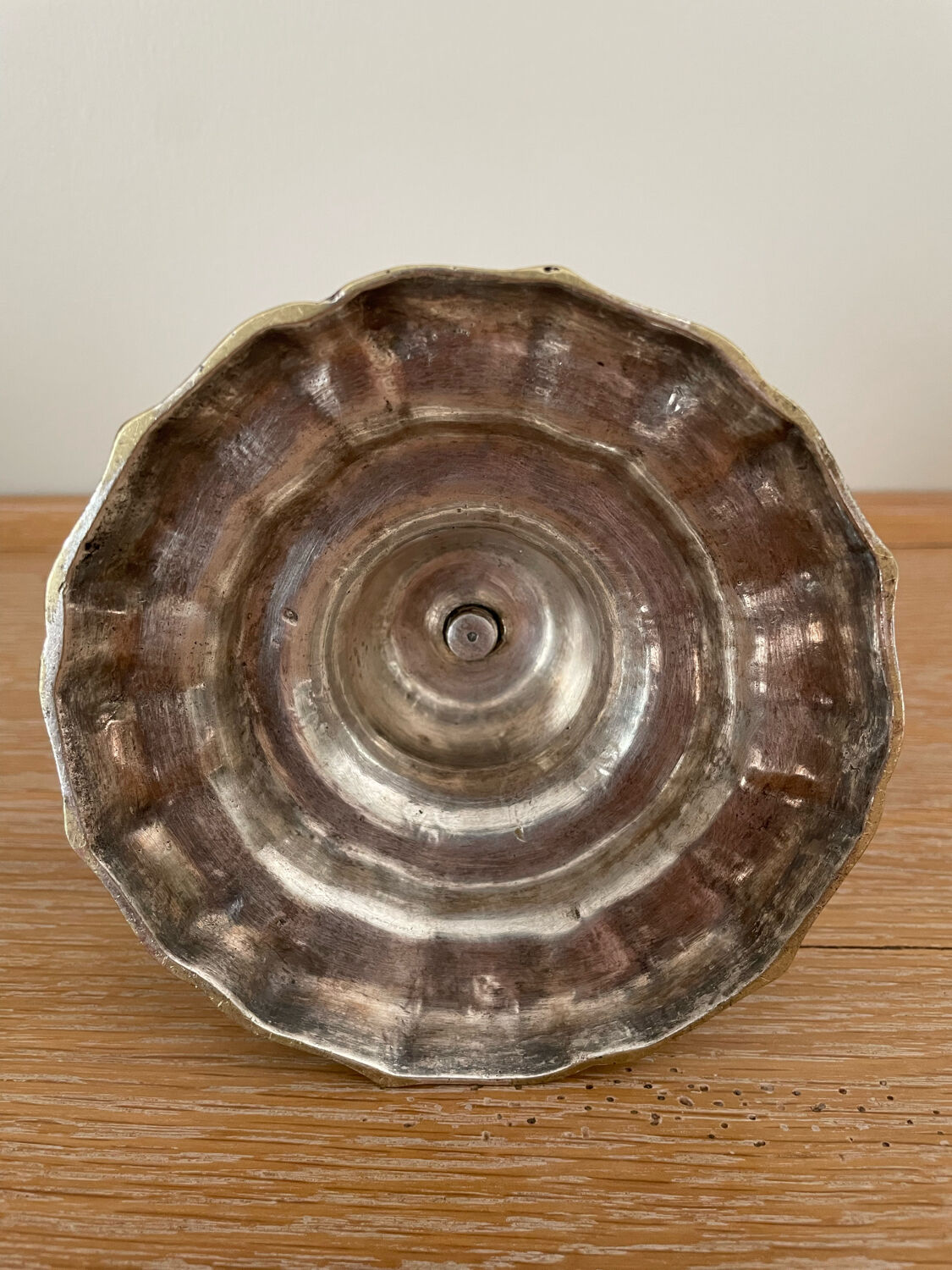 Louis XIV style silver metal candle holder