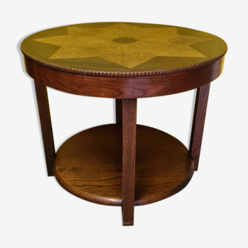 Dutch round art deco side table, 1920/30s