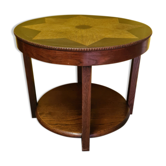 Dutch round art deco side table, 1920/30s