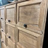 Oak clamshell cabinet