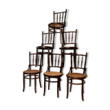 Set of 6 bistro chairs by Fischel