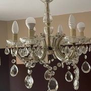 Lustre ancien pampilles  5 branches murano