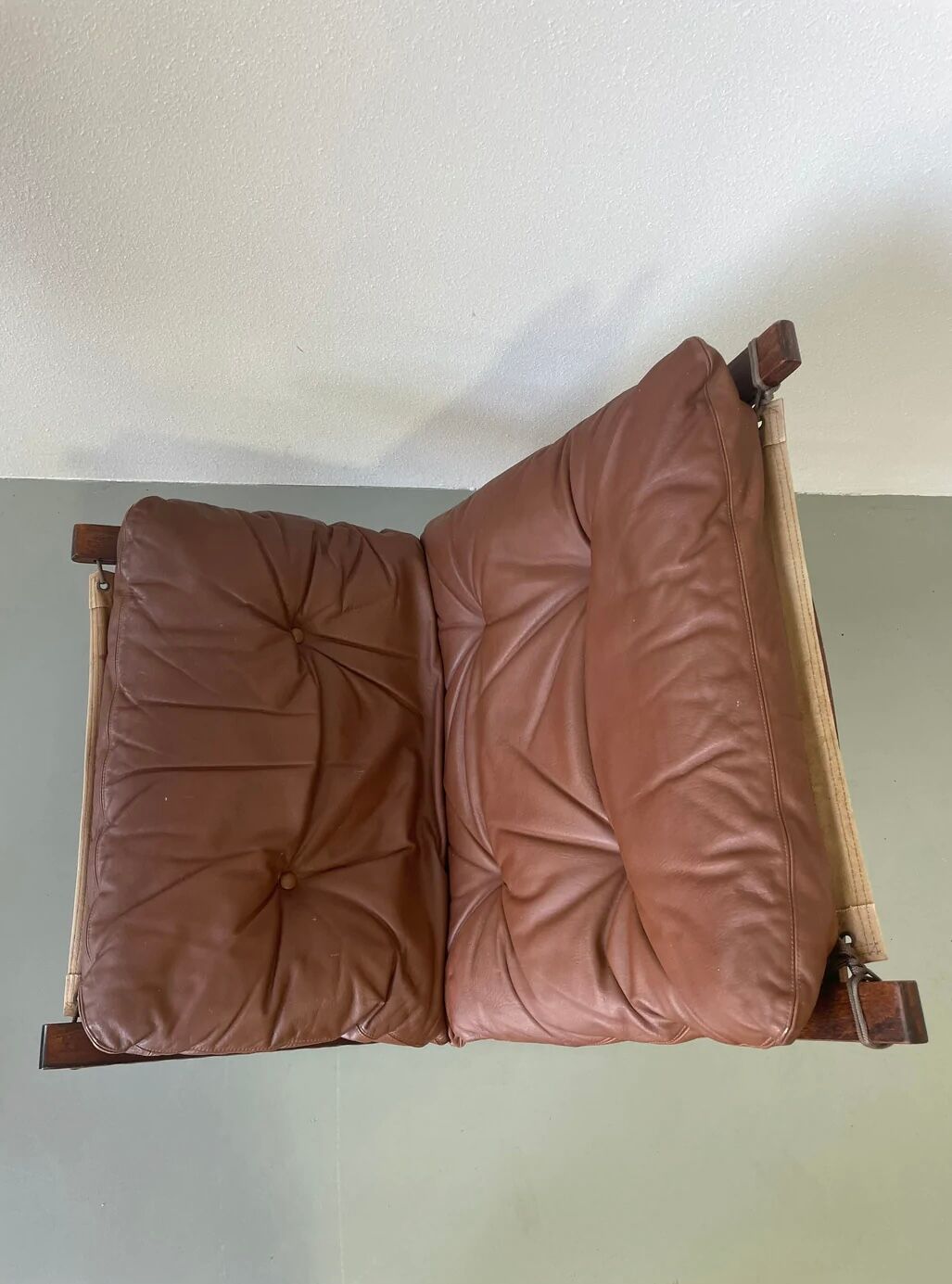 Vintage leather lounge chair Ingmar Relling