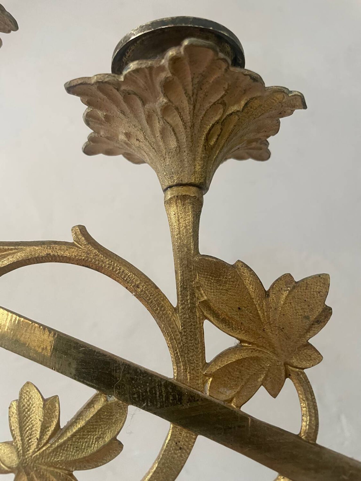 Chandelier en bronze doré, fin XIXème