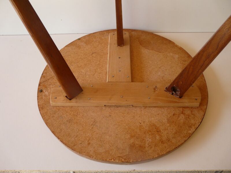 Table low tripod vintage inlaid