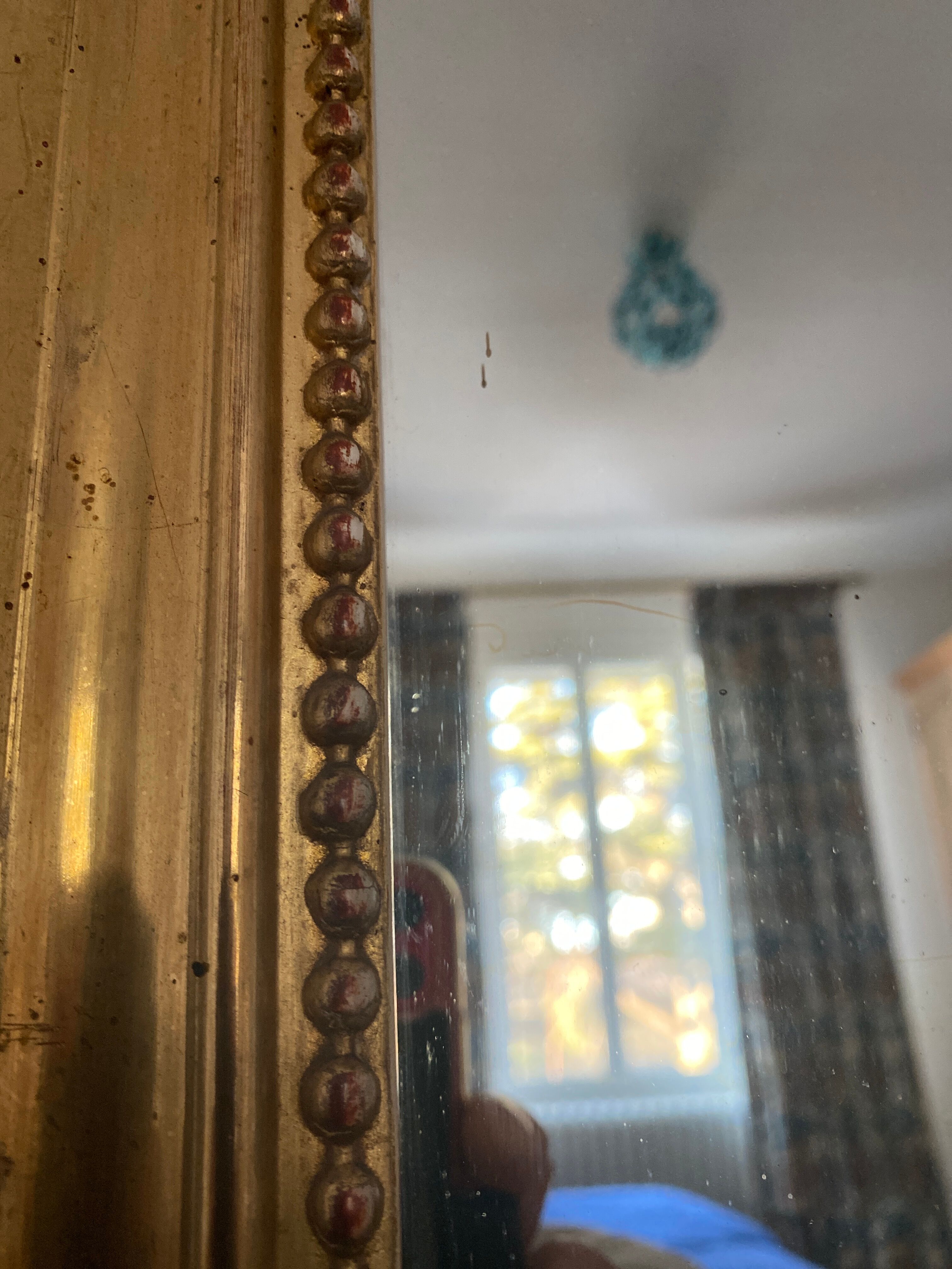 Mirror louis Philippe dore 110x90