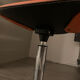 Italian leather chair foot swivel stainless metal