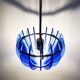 Vintage blue Murano pendant lamp by Veca