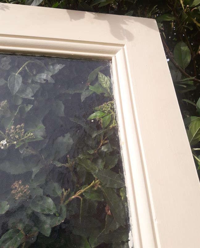 Old translucent glass communication door 82.5x214.2cm